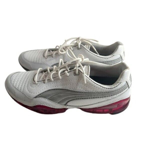 Puma Womens Cell Meio Running Sneakers White Low Top Lace Up 10 - Picture 4 of 6